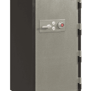 Large gray and black safe