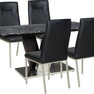 Bộ bàn ăn kết hơp ghế bọc da BA2059