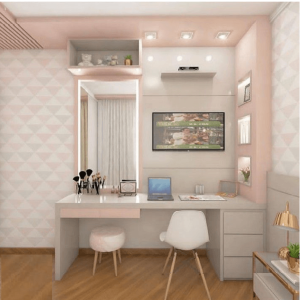 25 Bàn Làm Việc Kết Hợp Trang điểm BTD16