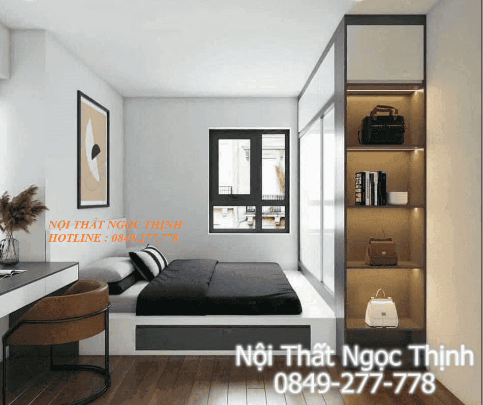 Giường ngủ thiết kế đẹp mắt GNG0427