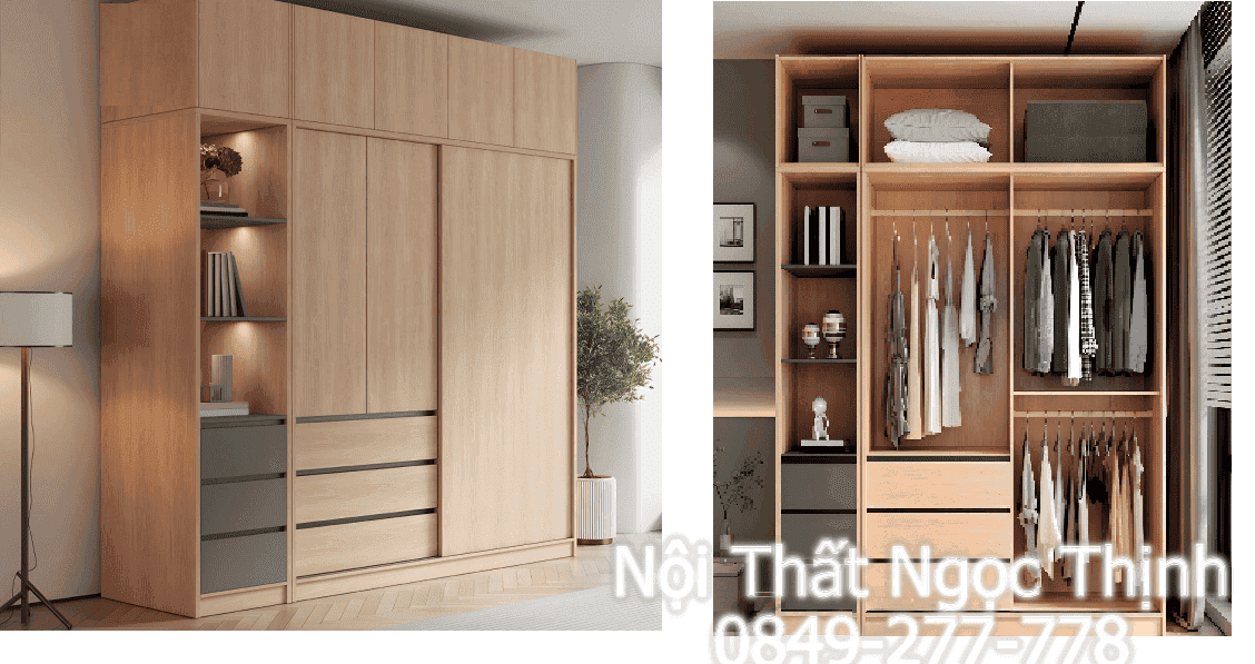 Tủ áo cao cấp tại Ngọc Thịnh TA0106