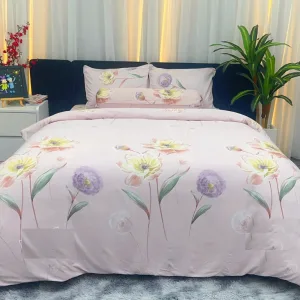 Bộ chăn ga gối tông pastel BCR818