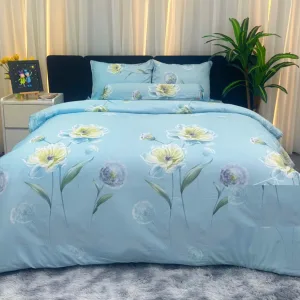 Bộ chăn drap họa tiết hoa BCR819