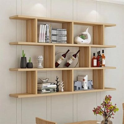 Kệ treo tường giá rẻ, kệ sách treo tường Long thành, Kệ gỗ treo tường Nhơn Trạch
