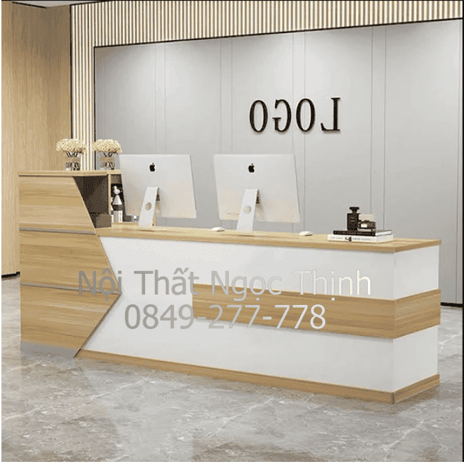 thiết kế quầy lễ tân theo yêu cầu – giá xưởng